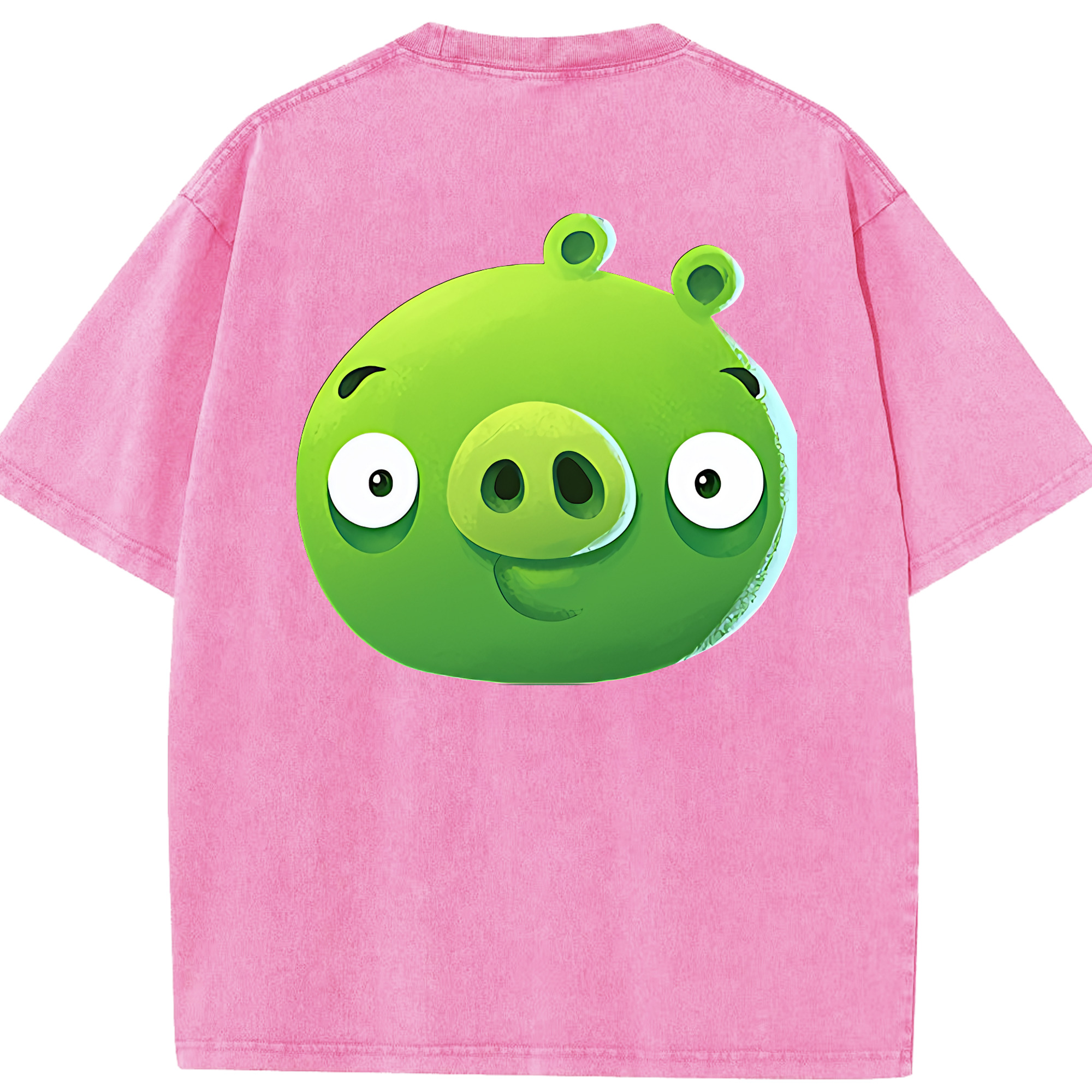 （画像用） Angry Birds アングリーバード 綿100% ヴィンテージ風 半袖Tシャツ（背面プリント）